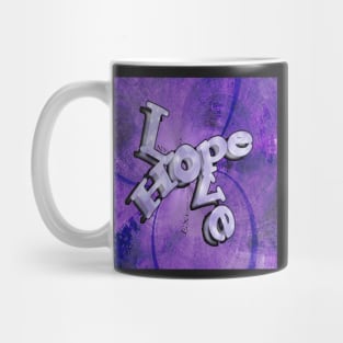 Inspirational Quote & Purple Spiritual Graphic Design Hope & Love Mug